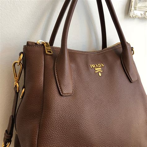 prada brown leather handbag|black prada handbag.